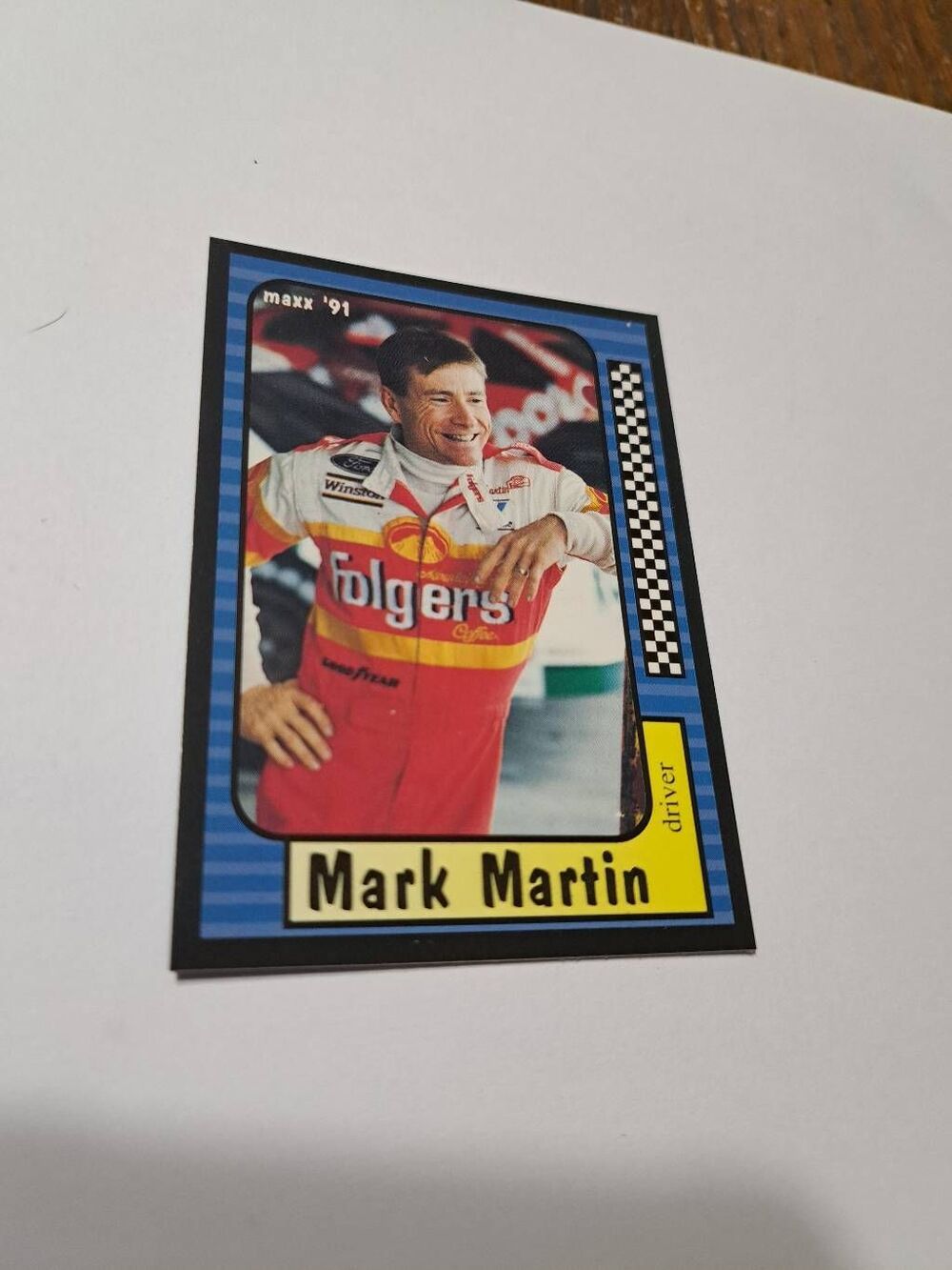 Vintage 1991 Maxx Mark Martin #6 Race Car Nascar Trading Card